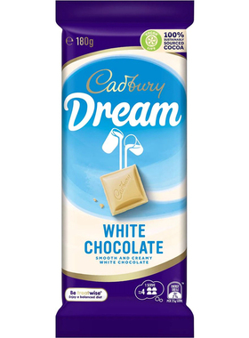 Cadbury Dream White Chocolate Block 180g 吉百利白巧 澳洲代购