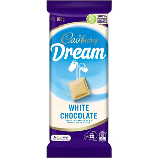 Cadbury Dream White Chocolate Block 180g 吉百利白巧 澳洲代购