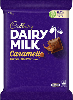 Cadbury Dairy Milk Caramello Large Choc 345g 焦糖大块巧克力