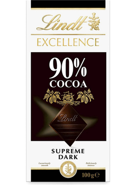 Lindt Excellence 90% Cocoa Dark Chocolate Block 100g黑巧克力
