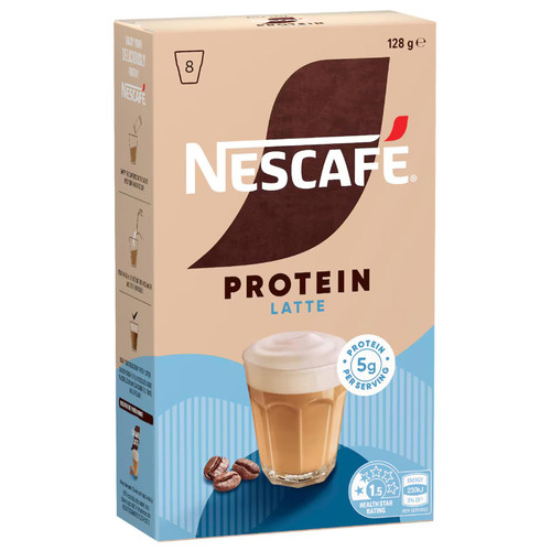 Nescafe Protein Latte Sachets 8 pack 128g 速溶咖啡 澳洲代购