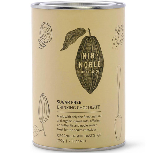 Nib and Noble Organic Drinking Chocolate Sugar Free 200g无糖