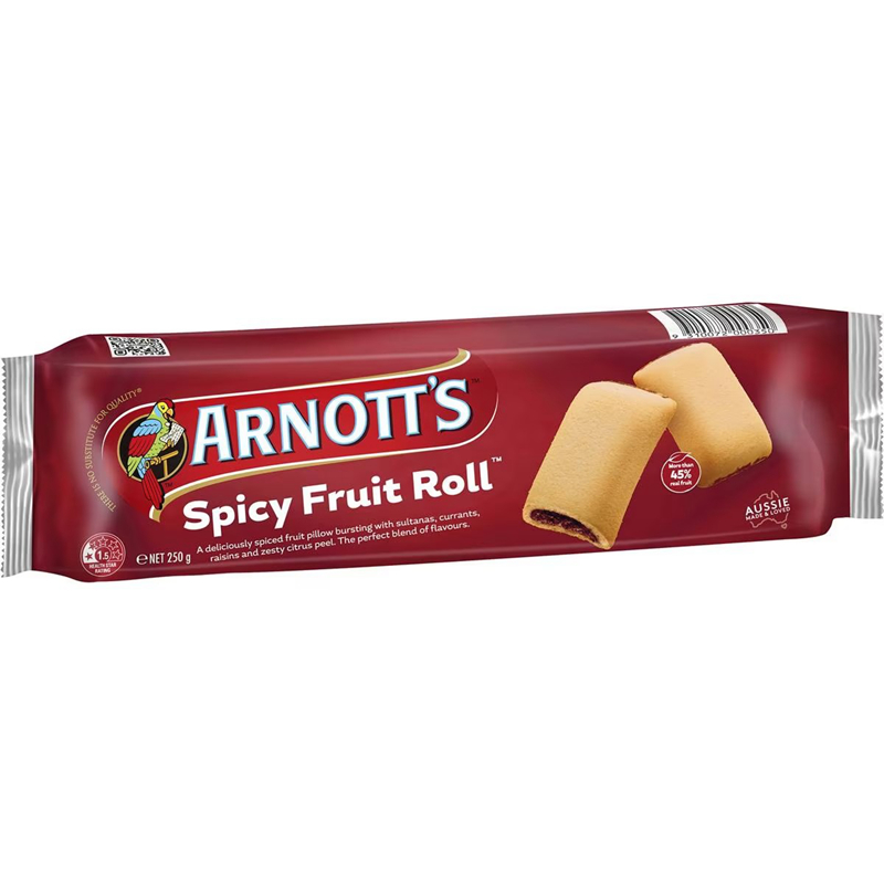 Arnott's Spicy Fruit Roll Biscuits 250g 水果夹心饼干澳洲代购