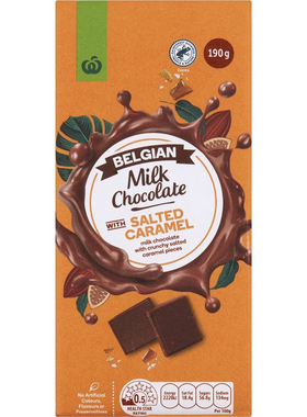 Woolworths Milk Chocolate Block With Salted Caramel 盐焦糖味