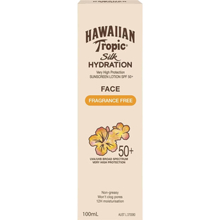 Hawaiian Tropic Silk Hydration Face Spf50+ 100ml无香补水防晒