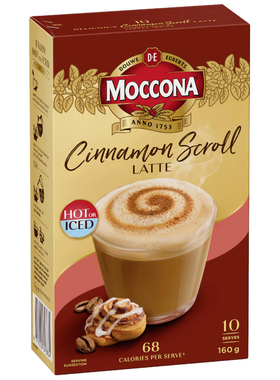 Moccona Coffee Sachets Cinnamon Scroll Latte 10 pack 160g