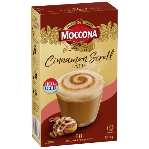 Moccona Coffee Sachets Cinnamon Scroll Latte 10 pack 160g