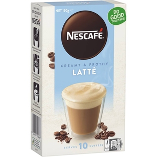 Latte Sachets Coffee 澳洲发货 雀巢拿铁速溶咖啡 Nescafe 10支