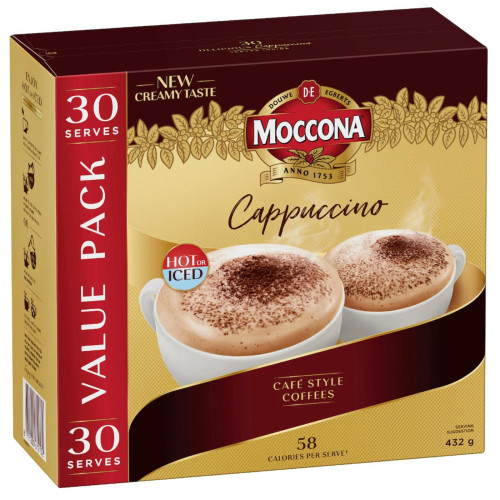 Moccona Coffee Sachets Cappuccino 30 pack 432G 速溶咖啡 澳洲