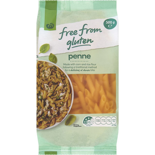 Woolworths Free From Gluten Penne 500g 无麸质通心粉 澳洲代购