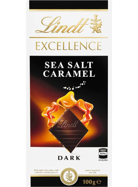 Lindt Excellence Dark Chocolate Sea Salt Caramel100g海盐黑巧