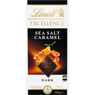 Lindt Excellence Dark Chocolate Sea Salt Caramel100g海盐黑巧