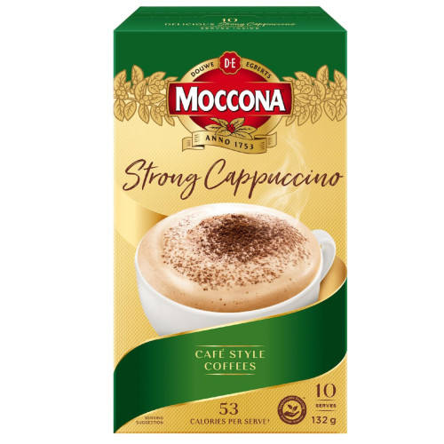 Moccona Coffee Sachets Strong Cappuccino 132g 速溶咖啡 澳洲