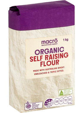 Macro Organic Self Raising Flour 1kg 有机自发面粉 澳洲代购