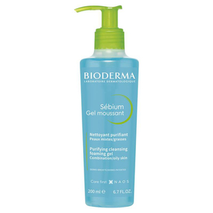 Bioderma Sebium Gel Moussant Gel Cleanser For Oily Skin200ml