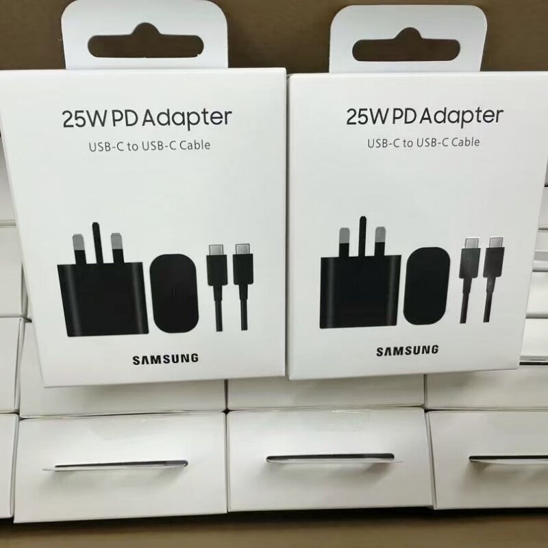 原装港版三星25W/45w充电器s24 S23 S22 S21 S20Ultra Note10+/20超级快充电头香港澳门英规插头双type-c线图片