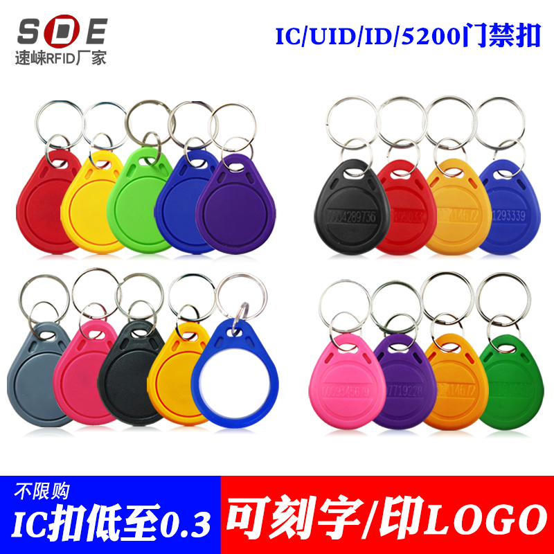 3号IC卡2号ID卡钥匙扣模拟物业小区门禁卡智能锁感应卡cuid可复制卡ic卡定制物业停车卡定做刻字丝印uid卡