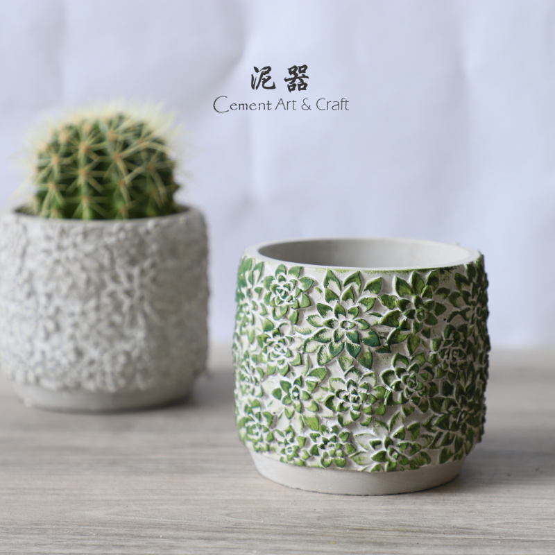 多肉花盆水泥厂家直销北欧透气