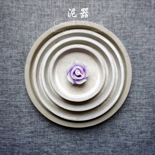 北欧风几何清水泥花盆底座蜡烛台