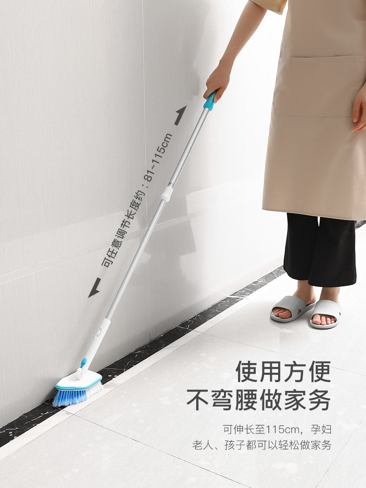 일본 AISEN 긴 손잡이 단단한 바닥 브러시 욕실 타일 스케일 제거 청소 브러시 ??욕실 바닥 브러시