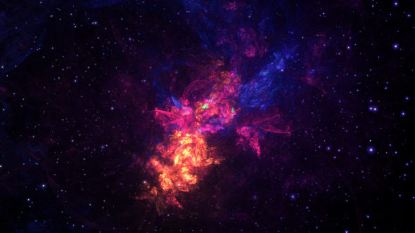 4k抽象背景宇宙飞行星云发光天空间星星浩瀚时空宇宙视频素材下载