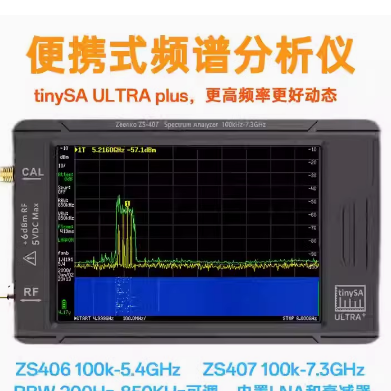 适用于tinySA ULTRA Plus ZS406 ZS407手持频谱分析仪钢化膜防爆膜护眼膜屏幕保护膜软膜防刮高清膜