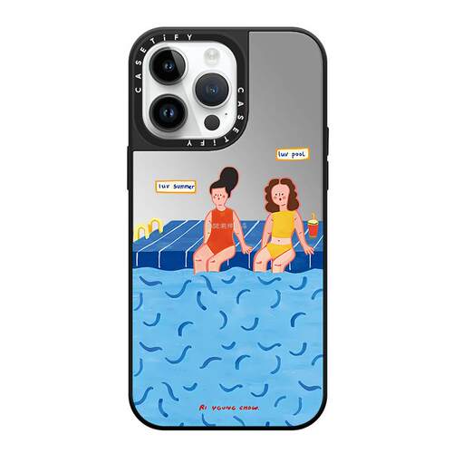 CASETi下腰女孩不知疲倦可爱联名新款苹果15适用iPhone14ProMax明星同款13镜面12pro/11防摔xsmx保护14plus硬