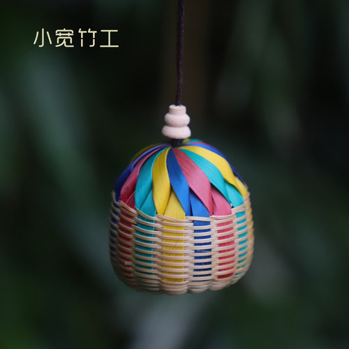 小宽竹工五彩竹铃汉服配饰车挂
