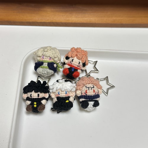 钩织成品 咒术回战挂件五条悟手工钩织动漫周边Jujutsu Kaisen