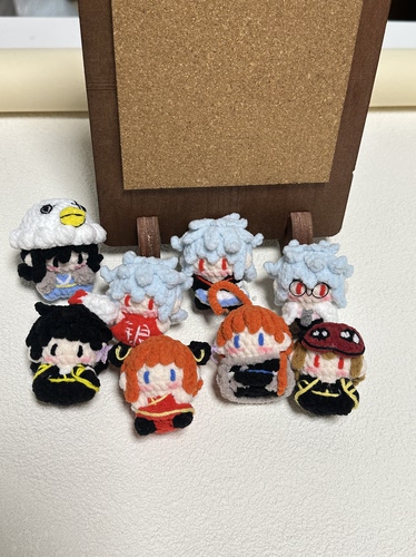 钩织成品 银魂钩织挂件银时钥匙扣包挂手工礼物 神乐钩织Gintama