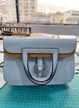 纯手工蜡线手缝TC皮Halzan哈赞包单肩手提斜跨手工女包