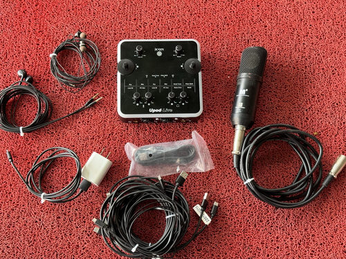 二手icon/艾肯Upod live声卡+M5大振膜电容话筒直播设备一套