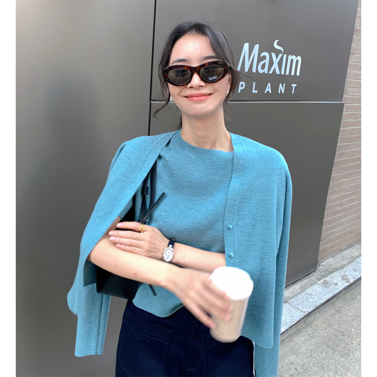 纪浮云 早春羊毛针织外套套装女针织开衫内搭两件套超显气质2025