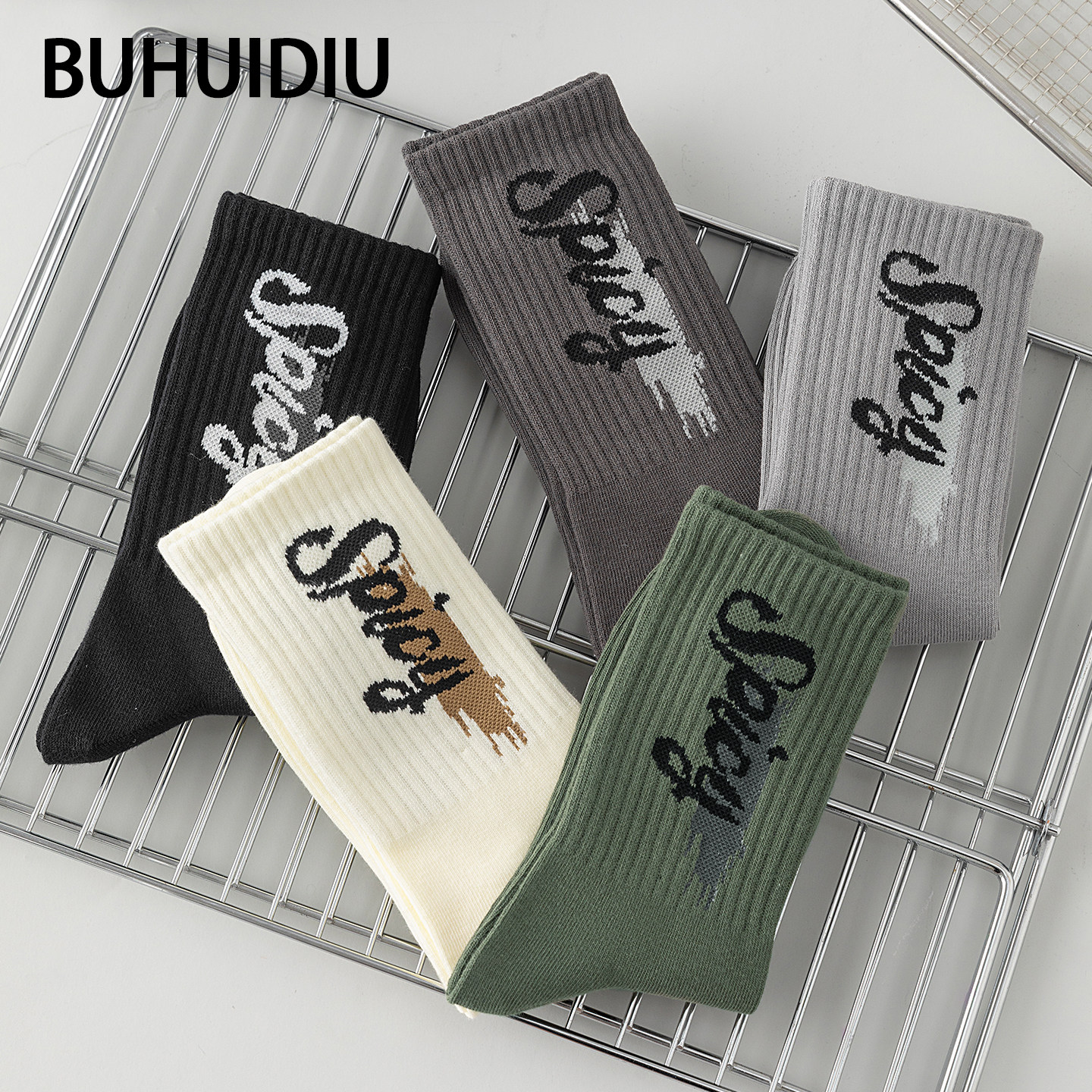 不会丢的袜子 潮流中筒袜男款ins潮2026新款爆款运动男士棉袜长袜