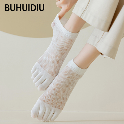 五指袜女夏薄款7A抗菌防臭镂空