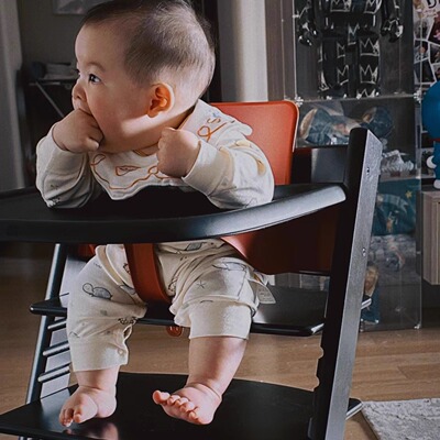 北欧TT餐椅儿童进口实榉木成长椅