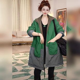 双面穿棉服女冬季外套女2026新款韩版宽松中长款防寒保暖大衣棉衣