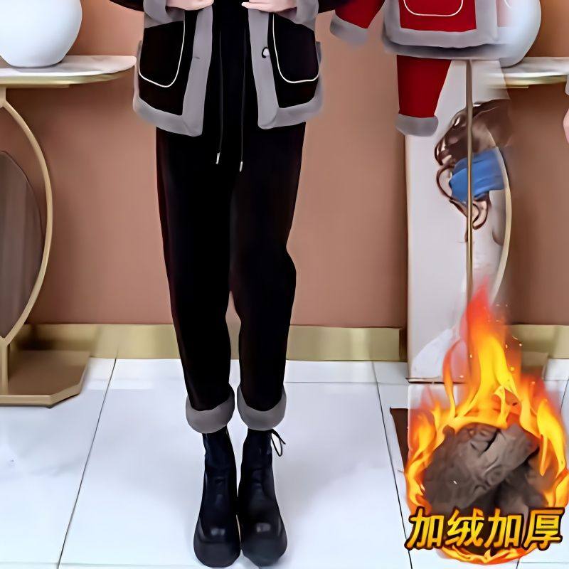 美拉德秋冬季加绒哈伦卫裤女大码200斤宽松显瘦休闲运动束脚裤子,女装/女士精品,休闲裤,淘宝优惠券,粉丝福利购,淘宝优惠卷