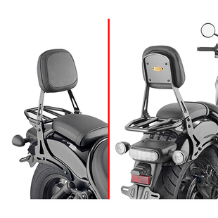 GIVI适用本田CM1100护杠CMX1100后靠背保险杠黑色防摔保护杠21-22