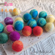 funny DIY韩式 可爱羊毛毡球彩色扎染圆球手工毛球2cm发饰材料配件