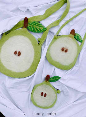 funny 新款尼泊尔手工羊毛毡高级感小众包包女通勤百搭斜挎单肩包