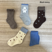 2025小黑托昵尼童袜儿童女童袜子秋冬新棉袜中大童女孩无骨中筒袜