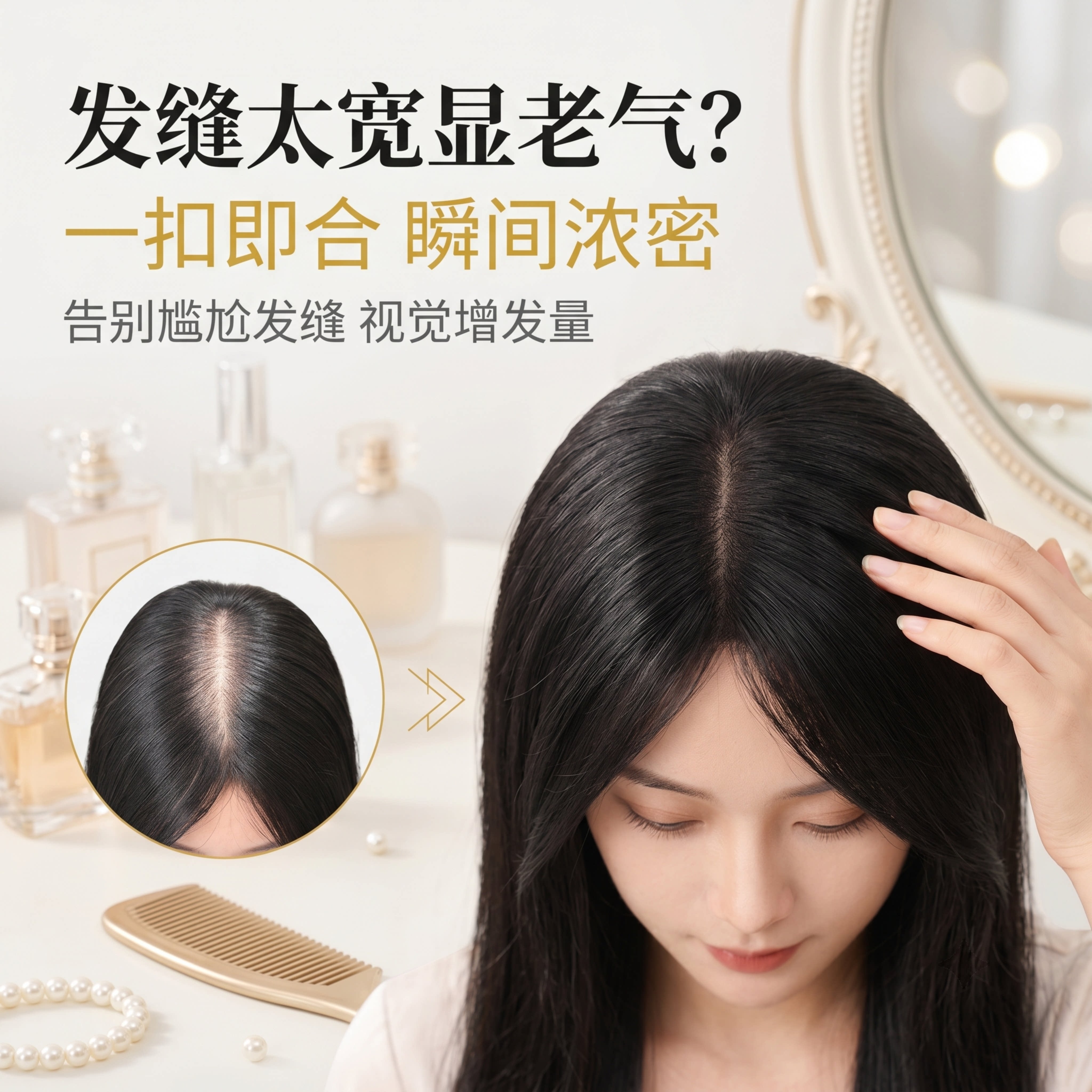 美小雨真人发隐形无痕补发片