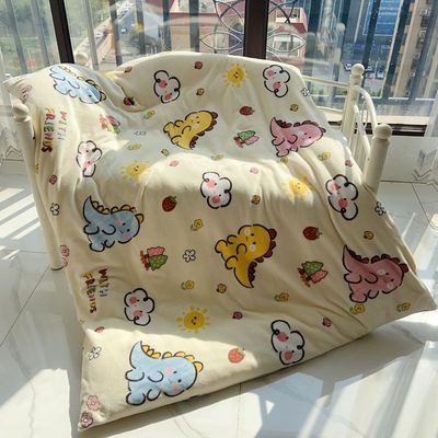卡通牛奶绒聚酯纤维促销被套