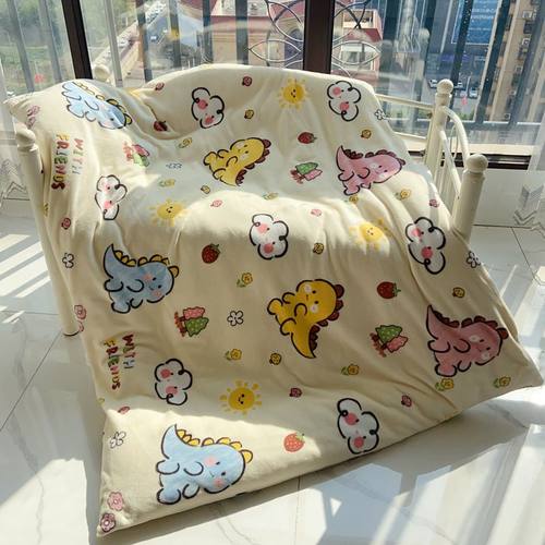 卡通牛奶绒聚酯纤维促销被套