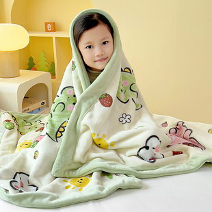 加厚牛奶绒儿童毛毯新生婴儿小被子幼儿园午睡毯子小学生午休盖毯