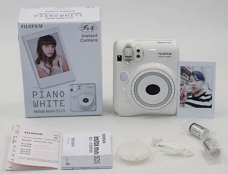富士 拍立得相機 一次成像 instax mini50s黑色 立拍得相機