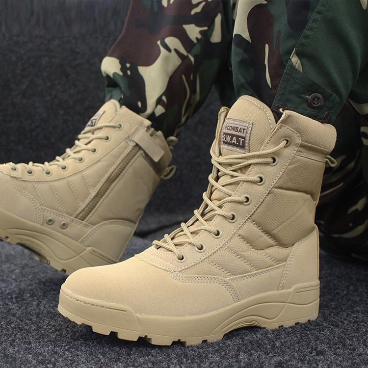 特种兵冬季高帮作战靴耐磨防水