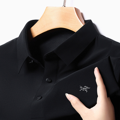 清仓折扣 品牌男士短袖t恤夏季冰丝高端商务休闲百搭翻领polo衫男