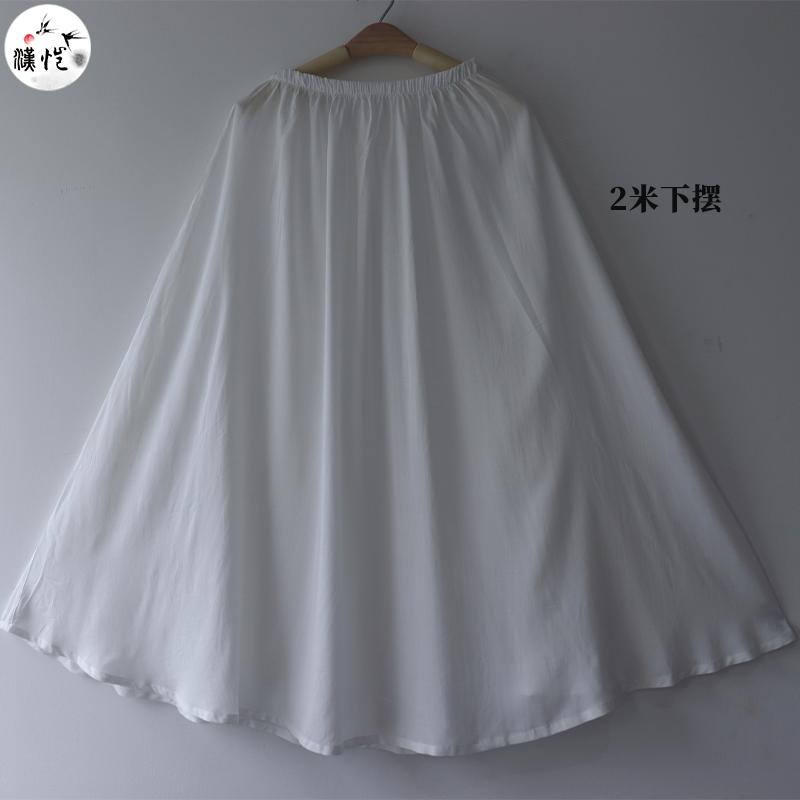 马面裙内衬加厚防透打底夏透气半裙丝绵荷花娇赵氏汉服防静电真丝